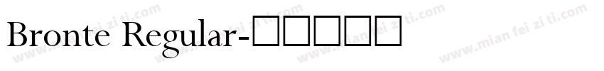 Bronte Regular字体转换
